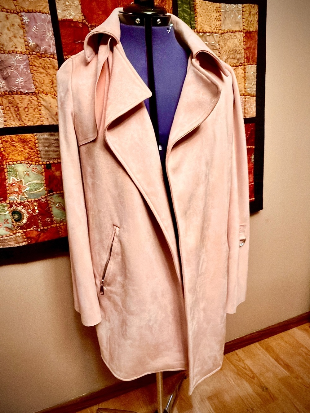 Charlie Paige Dusty Blush Trench Coat